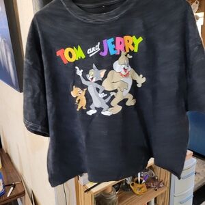 Tom and Jerry Kids Black T-Shirt